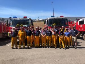 Victorian volunteers step in to stop fire spreading in NSW